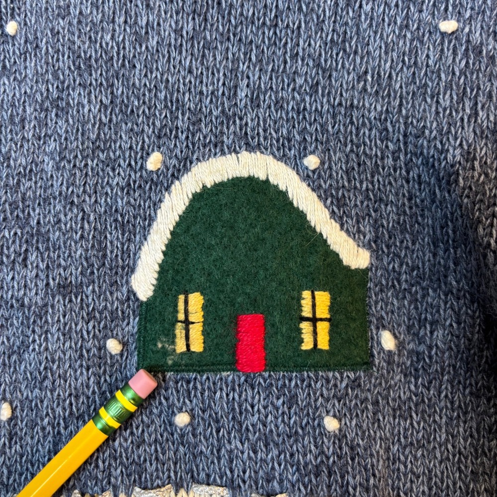 Villager Sport Liz Claiborne Women's L Sweater Patchwork Christmas Nutcracker - Picture 7 of 7
